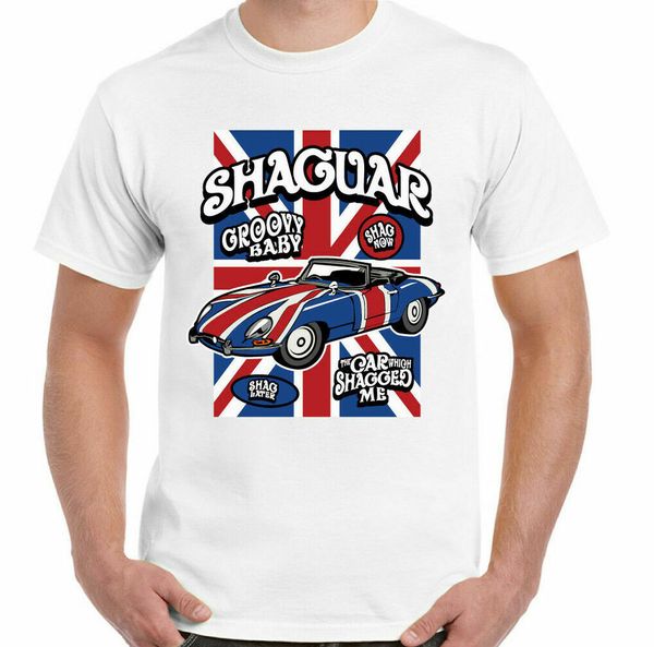

austin powers shaguar shirt man funny jaguar james bond, White;black
