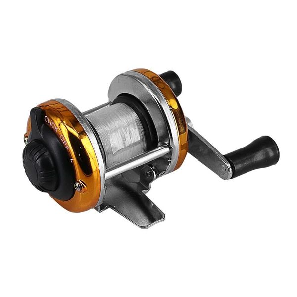 

roller ice fishing reel for winter fishing, small drum wheel, metal body with reel, raft 90mm tackle baitcasting reels