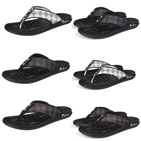 

designer slippers mayari men fashion sandals luxury grid pattern brand slipper rubber black white brown beach shoes loafers flip flops