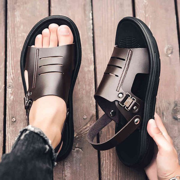 

sandals rubber slippers man shoes will see male branded sandals slide-flops original for slide-in sport 5nuo, Black
