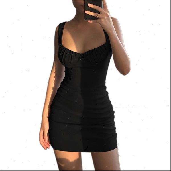 

women womens dress solid color dresses suspender night club summer pleated skinny black white pink mini casual short, Black;gray