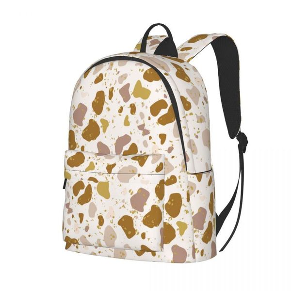 

backpack 2021 casual terrazzo school bag for teenage travel tote packbag