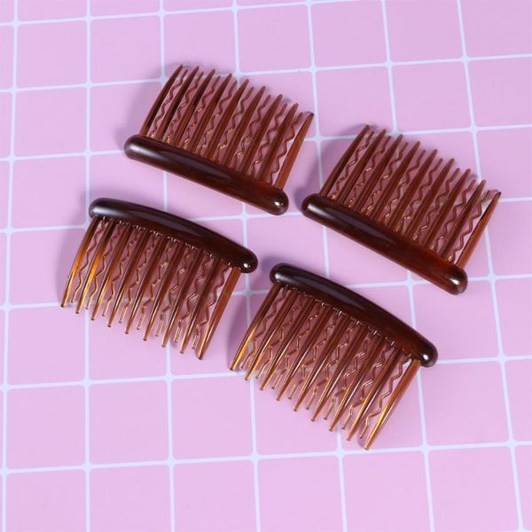 

hair brushes 12pcs 17 teeth clip combs vintage small side 8x5cm (dark coffee), Silver