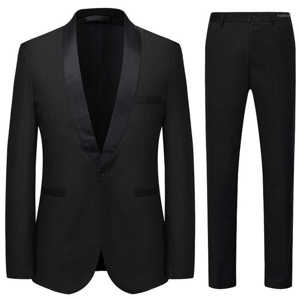 

men's suits & blazers lapel collar 3 piece suit set coat trousers waistcoat / business groomsmen groom wedding dress blazer pants vest, White;black