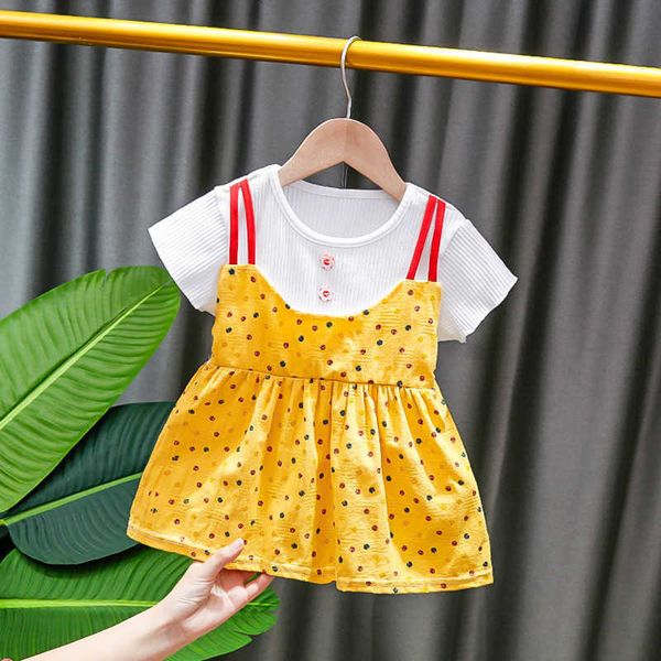 

cotton princess dress for newborn baby, summer dress for newborn baby, short sleeve dress, women's dress,, Red;yellow
