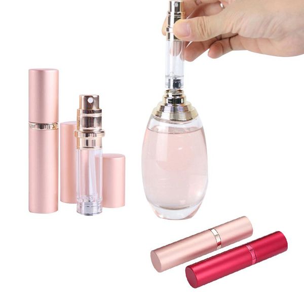 

storage bottles & jars 5ml portable mini refillable perfume spray bottle metal sprayer aluminum atomizer travel cosmetic container