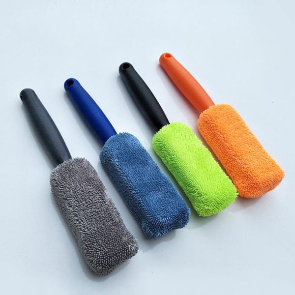 

car sponge 4pcs motorcycle wheel tire superfine fiber brush hub clean wash useful truck bike washing cleaning tool
