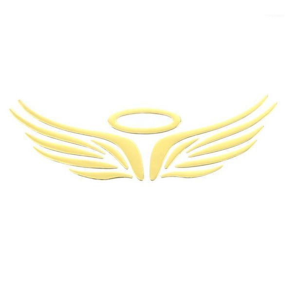 

chrome angel wing sticker decal auto car emblem decoration color gold1, Black