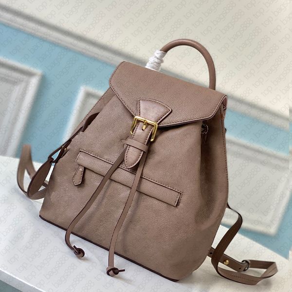 

men women genuine leather letters embossed tan backpack m45397 ennpreinte cream luxury designer bag