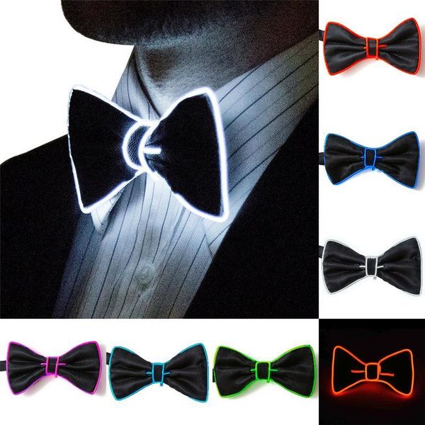 

fashion men led luminous bow tie creative flashing dancing party wedding decoration