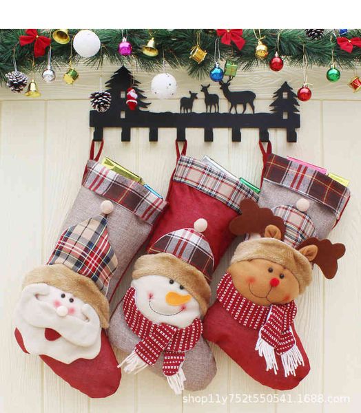 

tree christmas stockings hanging decorations old man snowman gift bag