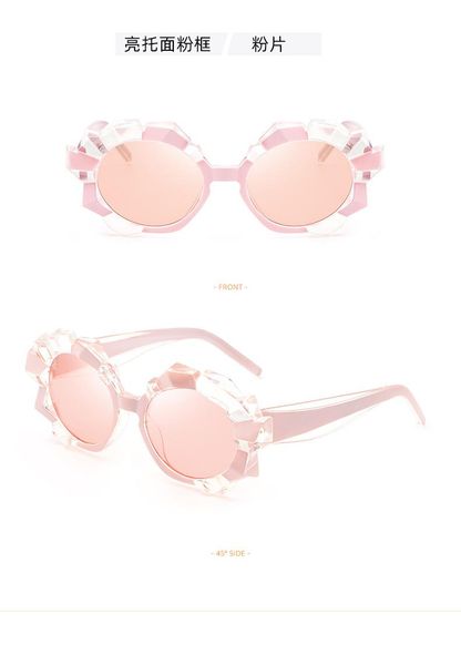 

sunglasses 21 fashion punk style irregular frame go with sunshades, White;black