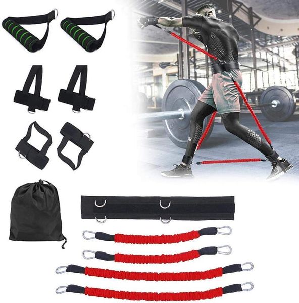 Fasce di resistenza Set di cinturini per esercizi per il corpo Forza delle gambe Allenamento di boxe Salto Fitness Crossfit Pull Rope Booty Bouncing Trainer