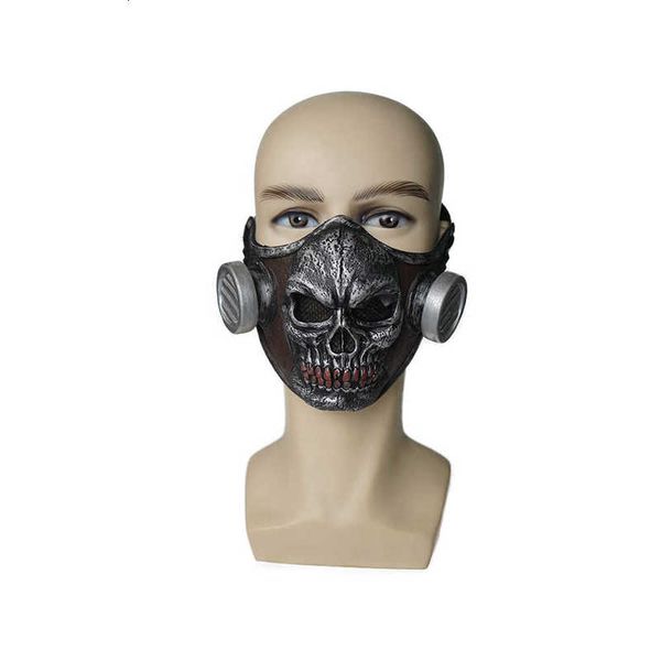 

air vae skull latex personality creativity half face stage makeup prop mask