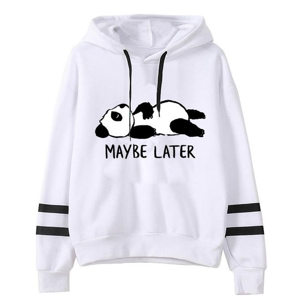 

women's hoodies & sweatshirts maybe later panda print autumn winter women casual teenager long sleeve pullover young girls hooded, Black