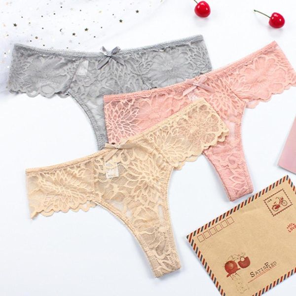 

women's panties lace women low-waist underwear soft breathable t-back transparent g-string thong underpants mujer, Black;pink