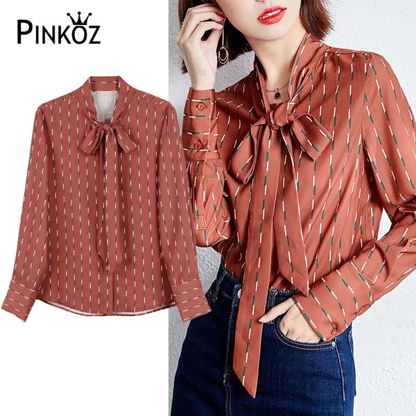 Frühling Sommer Red Dot Gedruckt Bluse Frauen Shirts Dame Streetwear Langarm Bogen Kragen Nette Junge Tops Plus Größe 2XL 210421