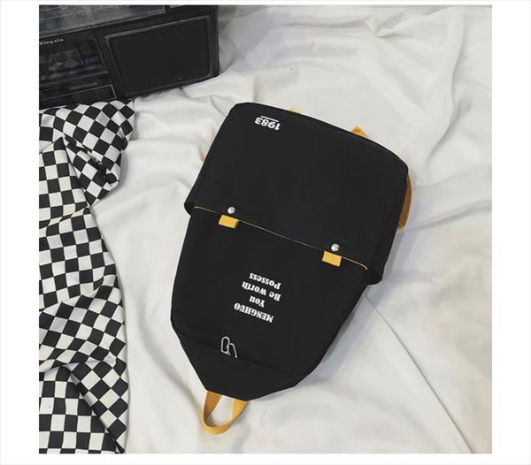 

pp2426 junior high school student canvas backpack men and women