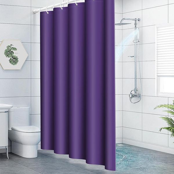 

shower curtain for bathroom with 12 hooks, polyester fabric machine washable waterproof curtains 70 x inch(violet)