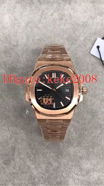 

u1 5 colors excellent elling men wristwatches watches 5711 40mm 18k rose gold sapphire luminescent transparent automatic mechanical mens wat, Slivery;brown