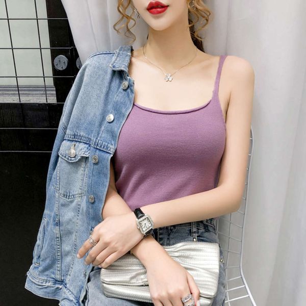 

women's sweaters tees sweater ice silk u-shaped small suspender waistcoat summer sleeveless for women's underwear dwwg ovqm, White;black
