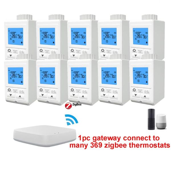 

smart home control wifi programmable thermostat trv thermostatic radiator valve tuya wireless head temperature controller