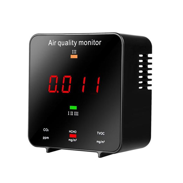 

gas analyzers air quality monitor for co2 hcho tvoc aqi professional electrochemical sensor detector rechargeable real time led display