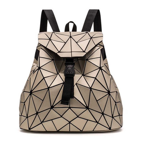 2020 novas mulheres holograma mochila mochila geométrica meninas viajar sacos de ombro para mulheres totes designer luxo mochila mujer x0529