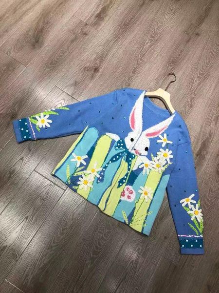 

women's knits & tees sa09541 fashion sweaters 2021 runway luxury european design party style clothing, White