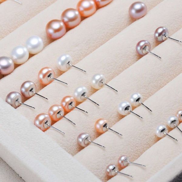 

pure natural freshwater pearl earrings temperament female lovely elegant gift
