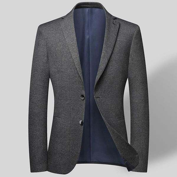 

men's suits & blazers 2021 spring and autumn male blazer luxury single breasted stripe casual men fashion slim fit classic man 4xl, White;black