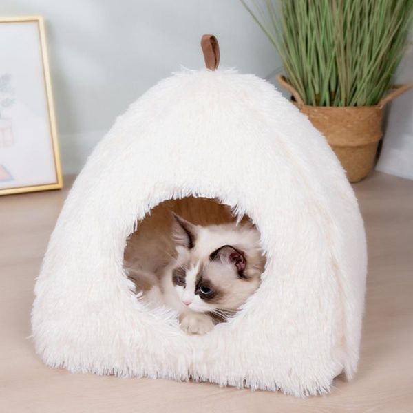 

cat beds & furniture bed warm pet basket cozy kitten cushion house tent very soft small dog mat bag for washable cave cats
