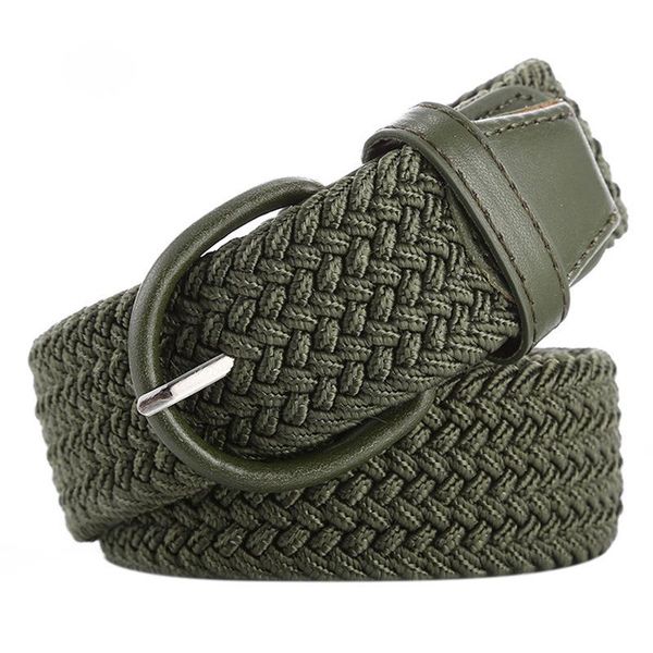 

belts elastic men's belt joker canvas long women's knitting pin buckle, Black;brown