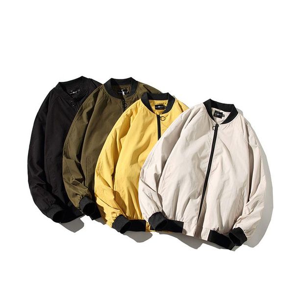 

men's jackets drop bomber streetwear jacket hip hop loose pilot male college style clothing casual fashion baseball coats, Black;brown