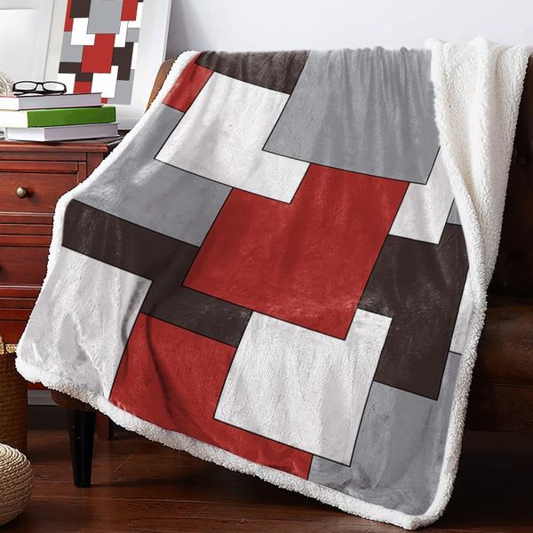 

blankets mid century abstract geometric classic throw blanket soft fleece winter portable picnic bedclothes