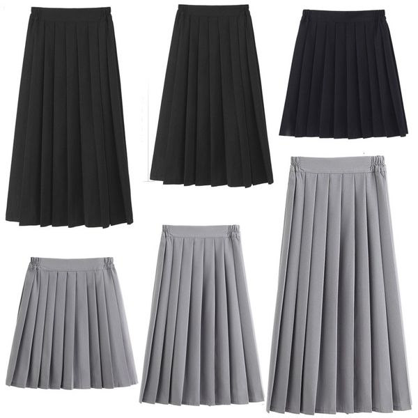 

class college jk style school sailor half length student uniform pleated skirt short medium, Red;black