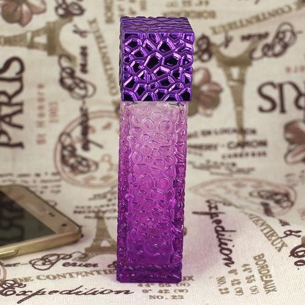 

storage bottles & jars 5pcs 1.7oz colorful crystal glass empty perfume bottle yellow purple blue sprayer 50ml sub-bottle