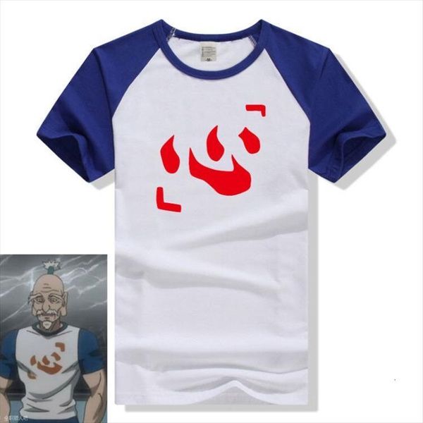 

anime isaac netero gonss mens t shirts killua zoldyck hisoka japan cotton cosplay summer men women, White;black