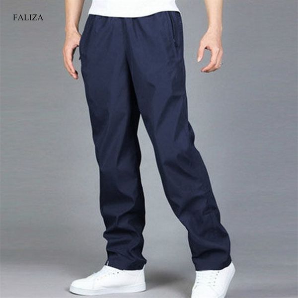 Faliza Mens Casual Calças Respirável Rápida Seca Loose Largura Perna Calças Primavera Outono Masculino Pantalon Hombre Plus Size 6XL PA61 211119