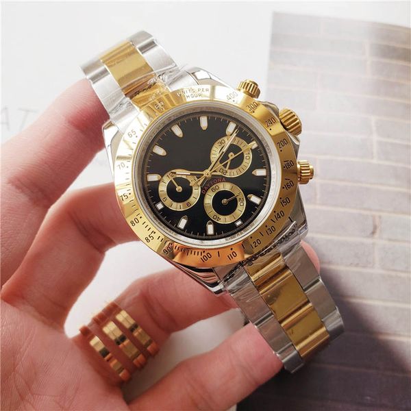 

new fashion silver-gold two tone men luxury watch 316l stainless steel automatic movement mechanical designer sport wristwatch montre, Slivery;brown