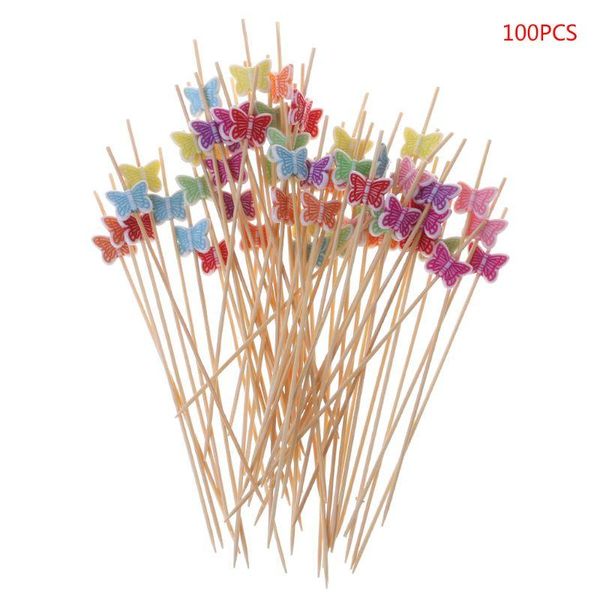 

disposable flatware k3na 100pcs 12cm butterfly picks dessert buffet fruit salad fork cake muffin party vegetable sticks cocktail toothp