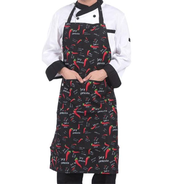 

adjustable half-length apron striped el restaurant chef waiter kitchen cook with 2 pockets #bo aprons