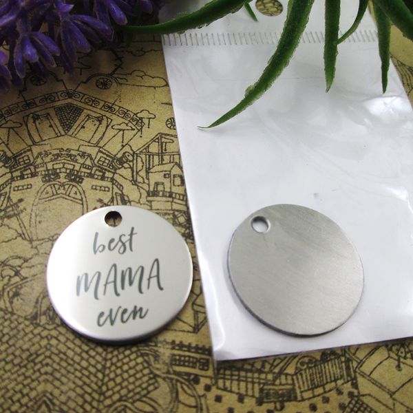 

40pcs--stainless steel charms"b est mama even" more style choosing diy pendants fo necklace, Bronze;silver