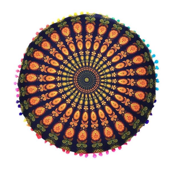 

pillow case 43cm*43cm geometric home mandala floor pillows round bohemian cushion cushions cover wholesale
