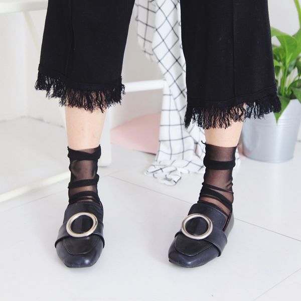 

wang xiaozhen han fashion hollow mh middle tube pile women' socks, Red;black