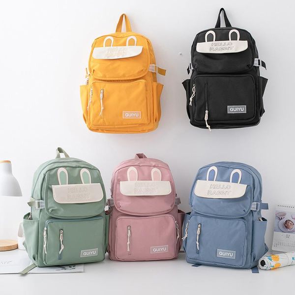 

school bags japanese-style junior high student backpack nylon large capacity college bag cute girl shopping casual