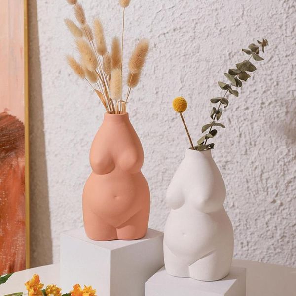 

ceramic female body art vase living room decoration for home vases