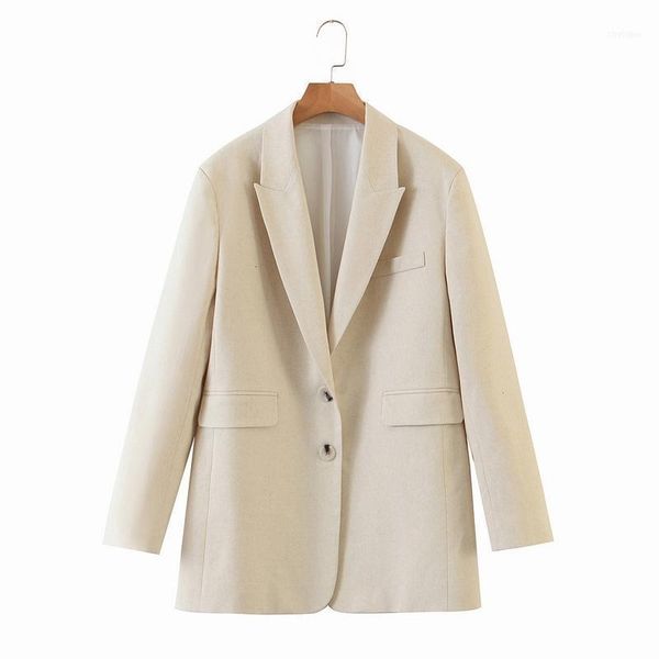 

women suit autumn 2021 fashion long sleeve loose outerwear modern lady casual blazer, White;black