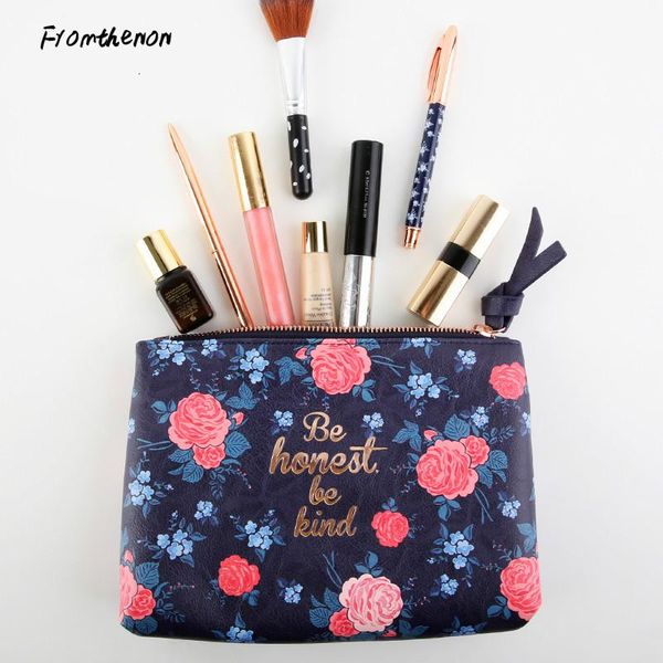 

rosebush series gift stationery retro pencil bag cosmetics makeup handbag for girls office accessories school supplies bags