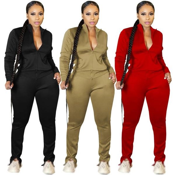 

women's two piece pants sweatsuits for women 2 set outfits fall clothes sets tracksuit winter female long sleeve, White
